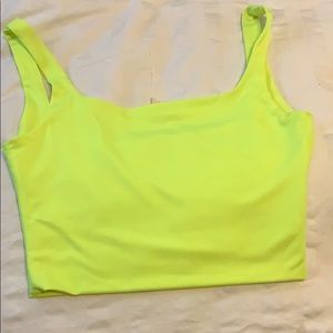 Lime green crop top